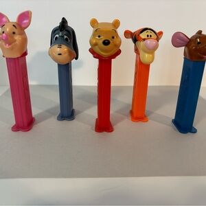 Disney Winnie the Pooh Character Pez Dispensers - Pink, Blue, Red, Orange